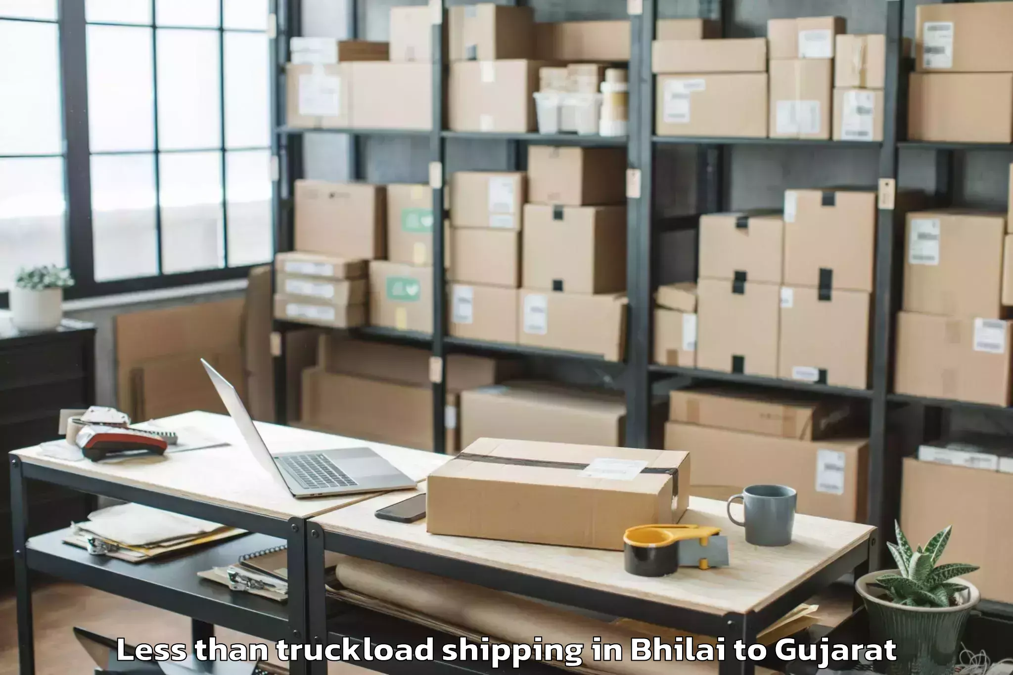 Hassle-Free Bhilai to Bagasra Less Than Truckload Shipping